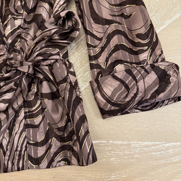 Alex Evenings Womens Small Wrap Jacket Blazer With Bow Tie Accent Classy - Picture 2 of 7